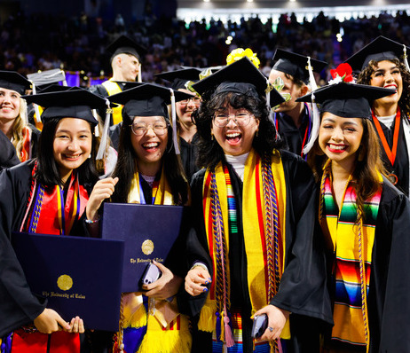 Photograph of happy TU students at commencement